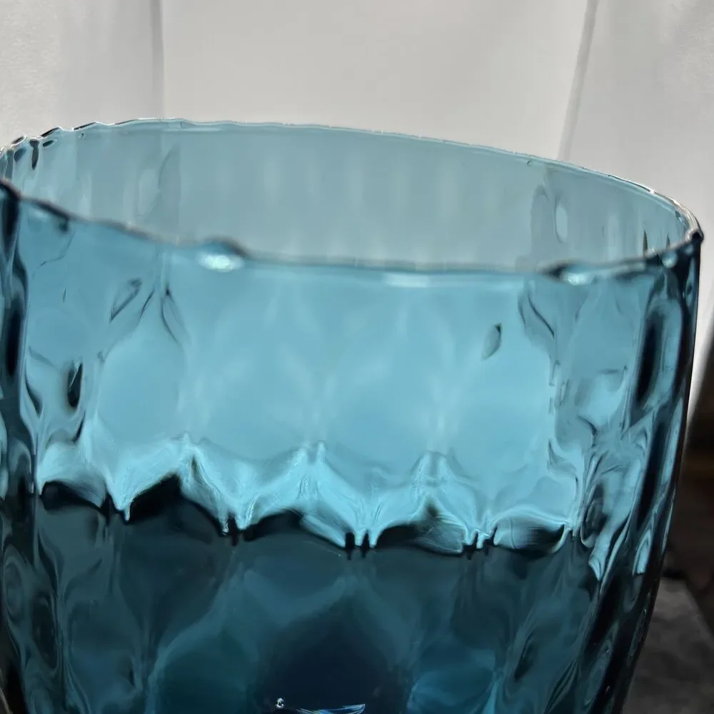 VNTG Empoli Blue Italian Tall Art Glass 10
